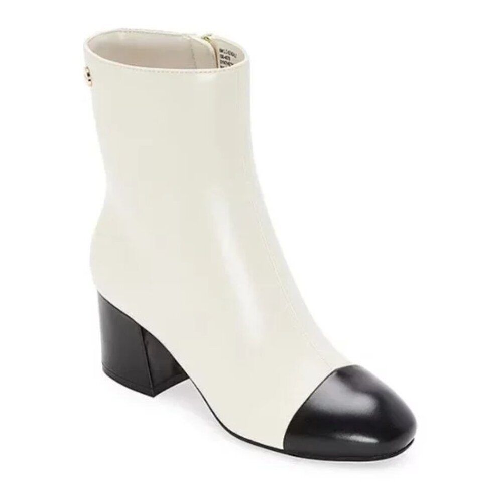 NiB Liz Claiborne Women's Kendale Chunky Heel Boots White Size 7.5 W $100 RY1409